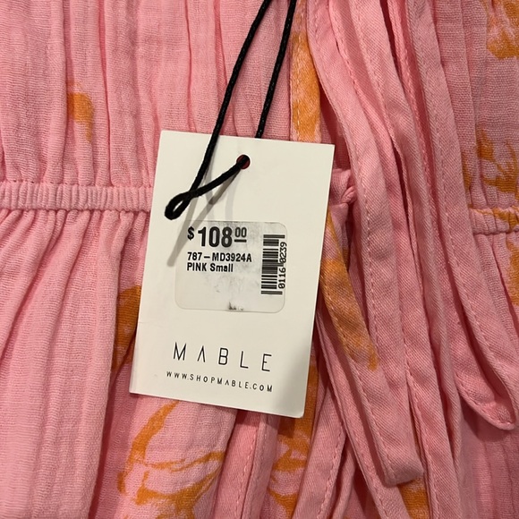 Impeccable Pig Mable Pink Floral Deep V Neck Maxi Dress NWT - Picture 10 of 14